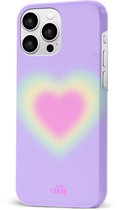 xoxo Wildhearts Daydreamer Double Layer - Hoesje geschikt voor iPhone 13 Pro Max hoesje - Dames hoesje geschikt voor iPhone 13 Pro Max - Kleurrijk hoesje geschikt voor iPhone 13 Pro Max hoesje shockproof case - Roze hoesje met hartje