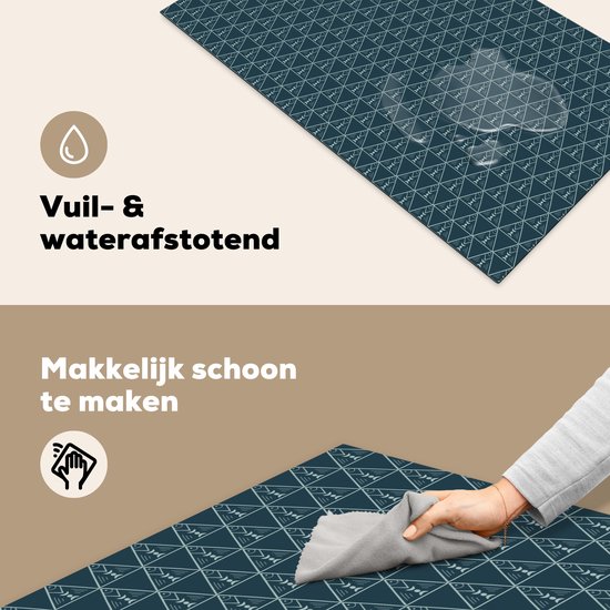 KitchenYeah® Inductie beschermer 91.2x52 cm - Design - Jongens - Driehoek - Kind - Kookplaataccessoires - Afdekplaat voor kookplaat - Inductiebeschermer - Inductiemat - Inductieplaat mat