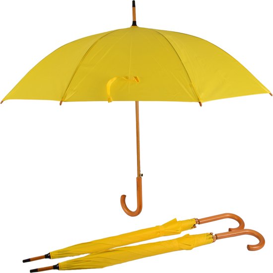 Set van 3 Gele Automatische Paraplu's 102cm - Waterdicht | Voor Volwassenen | Perfect Bij Verschillende Outfits En Kledingstijlen!