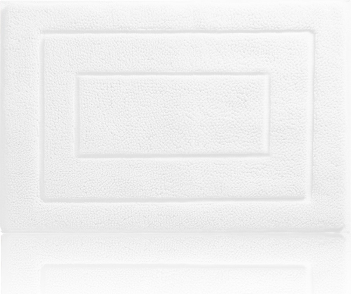 MAESON Badmat 60x90 cm - Antislip & Waterbestendig - Douchemat voor Badkamer - Wit - Groot - Geschikt voor Douche & Bad
