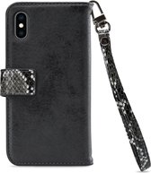 Mobilize Gelly Wallet Zipper Apple iPhone XS Max Hoesje Black Snake