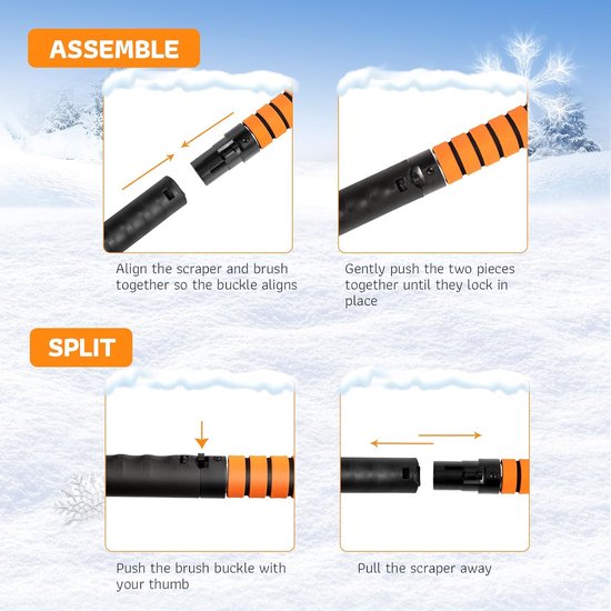 ProPlus Sneeuwborstel met Raamtrekker, IJskrabber Telescopische Steel
