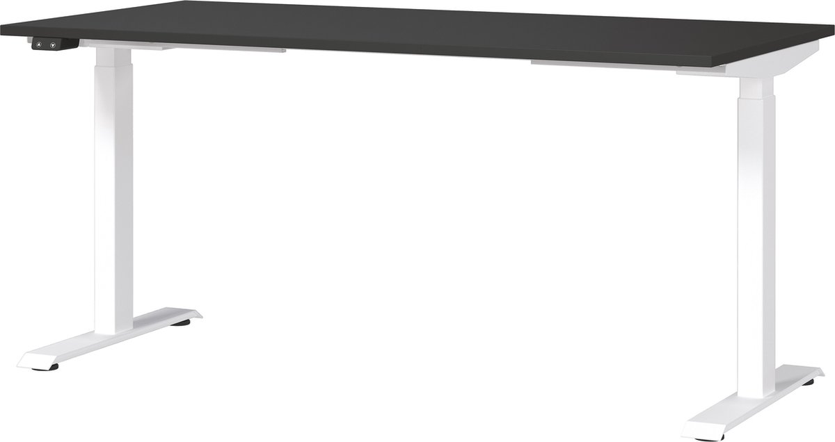 Elektrisch zit-sta Bureau Galileo Wit - Grafiet - 160x80cm - Hoogte 120 cm - In hoogte verstelbaar