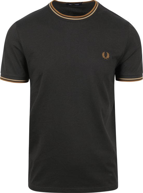 Fred Perry - T-shirt Anthracite - Homme - Taille L - Coupe moderne