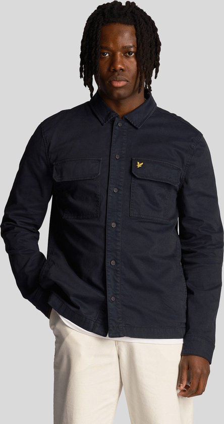 Lyle & Scott Garment dyed overshirt - dark navy