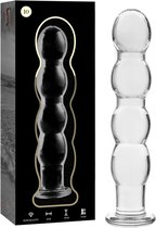 NEBULA SERIES BY IBIZA - MODEL 10 DILDO BOROSILICATE GLASS 16.5 X 3.5 CM CLEAR | ANALE PLUG | BUTTPLUG | GLAS ANALE PLUG | SEX TOYS VOOR VROUWEN | SEX TOYS VOOR MANNEN | SEX TOYS VOOR KOPPELS