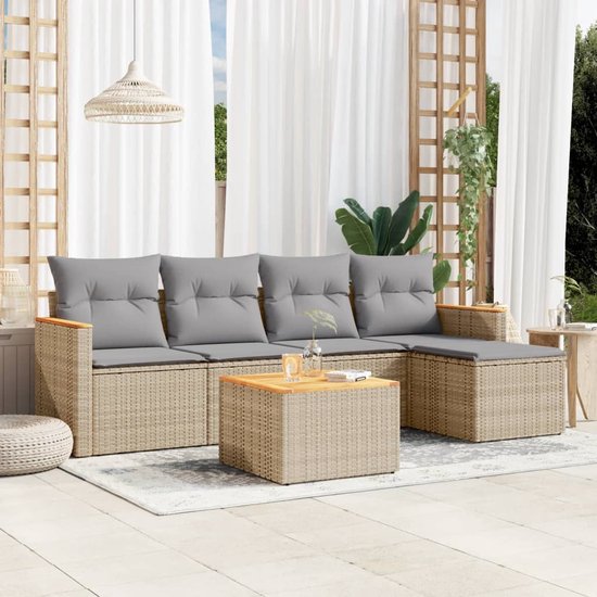 vidaXL-6-delige-Loungeset-met-kussens-poly-rattan-beige