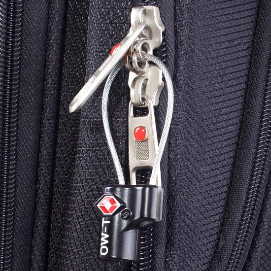 iXLOCK TSA Slot. Kabelslot met Cijfercode. Kabel Cijferslot 4