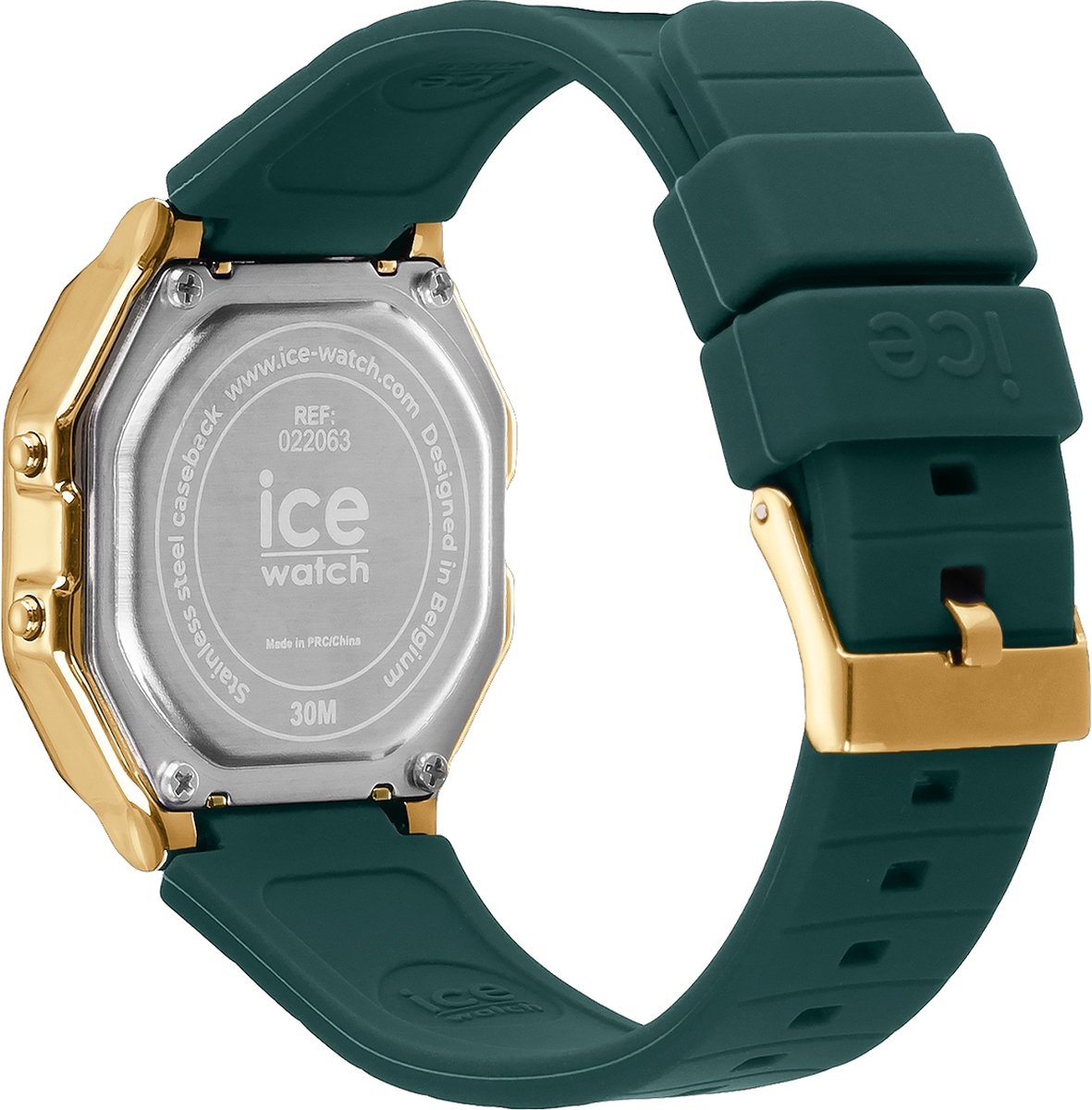 Ice Watch Ice Digit Retro - Verdigris 022069 Horloge - Siliconen - Groen - Ø 34 mm