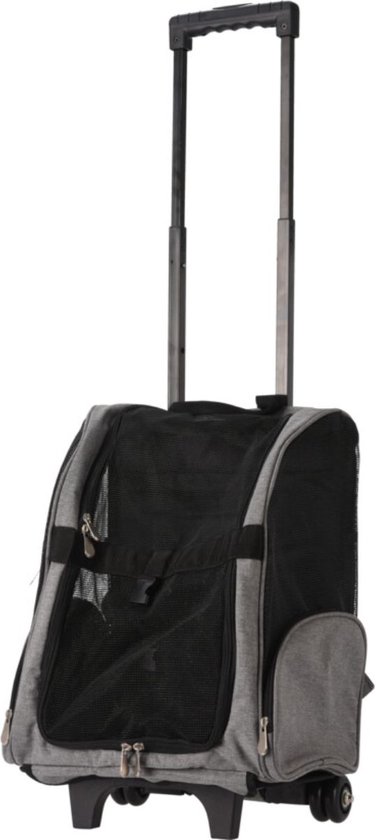 Dogs Collection - Dieren Trolley & Rugzak - 2 in 1 - Zwart - Opvouwbaar