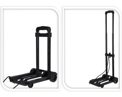 FX Tools Steekwagen transport trolley - kunststof/metaal - max 30 kilo - opvouwbaar