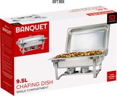10046 Chafing Dish with Foldable Frame Single Compartment 9.5L 58.5x36.5x30cm