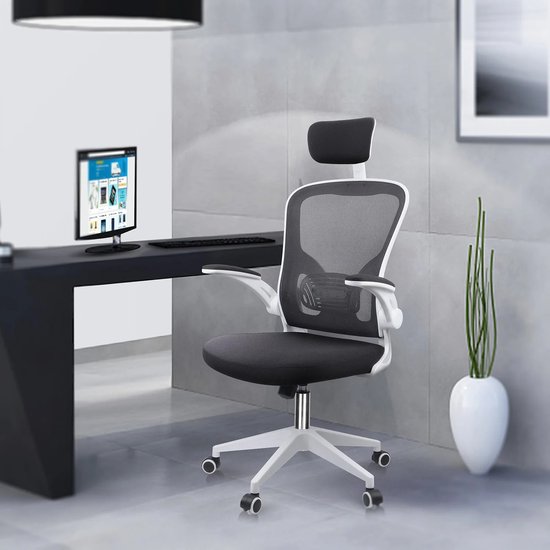 Mima® Bureaustoel - Bureau - Ergonomische Bureaustoel - Zwart - Ventilerend
