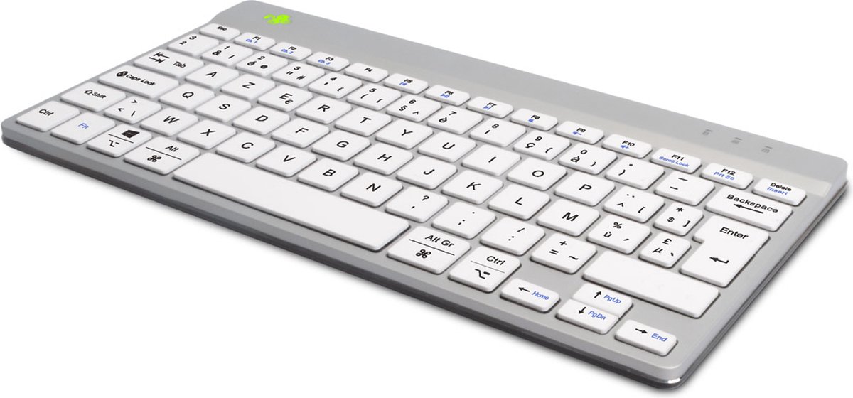 R-Go Compact Break Toetsenbord - Bluetooth - Met pauzesoftware - Mini USB toetsenbord - Ergonomisch - AZERTY(BE) - Wit