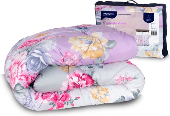 SYHIEGO Bloemen dekbed 155 x 220 cm, 4-seizoenen wasbaar, zachte