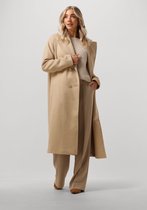 Notre-V Wool Coat Long Jassen Dames - Winterjas - Zand - Maat L