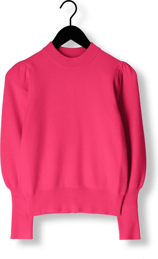 Janice Trui Gebreid Pof Mouw Jay Truien & vesten Dames - Sweater - Hoodie - Vest- Fuchsia - Maat 38