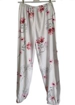 FINE WOMAN® Pyjama Broek met elastische bies 716 L 40-42 wit/roze