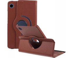 Phreeze Draaibare Tablet Hoes - Geschikt voor Samsung Galaxy Tab A9 Plus Hoesje - 11 inch - Eco Leer - 360° Graden Draaibaar - Elastiek Afsluiting - Bruin
