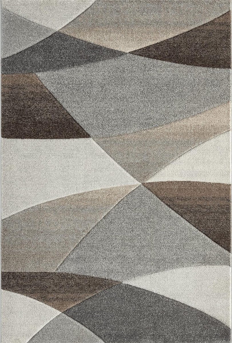 Japandi Art Vloerkleed Laagpolig Effen Creme - 140x200 Cm