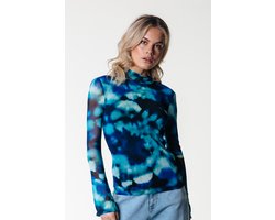 Colourful Rebel Leyo Tie Dye Mesh Flare Sleeve Top- XXL