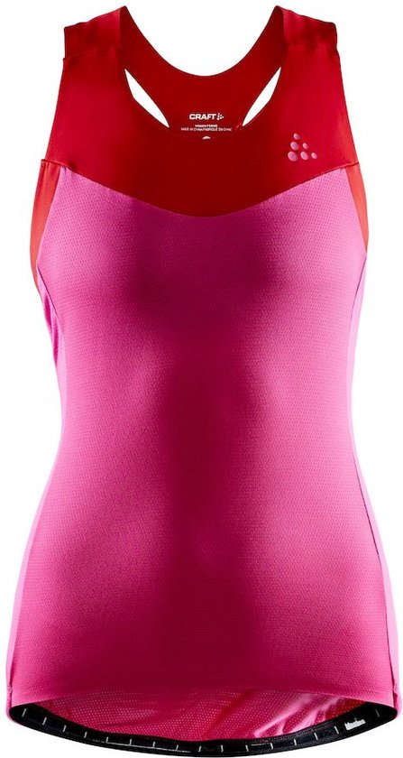Craft Fietsshirt Mouwloos Dames Roze Rood - STRIDE SINGLET W FAME/BRIGHT RED - XS