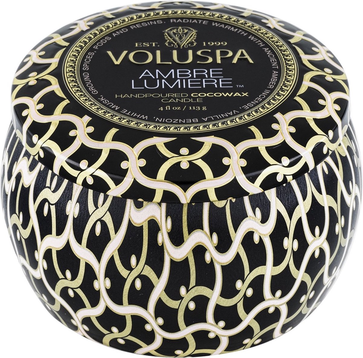 Voluspa Geurkaars Maison Noir Ambre Lumiere Mini Tin Candle 113gr Multi