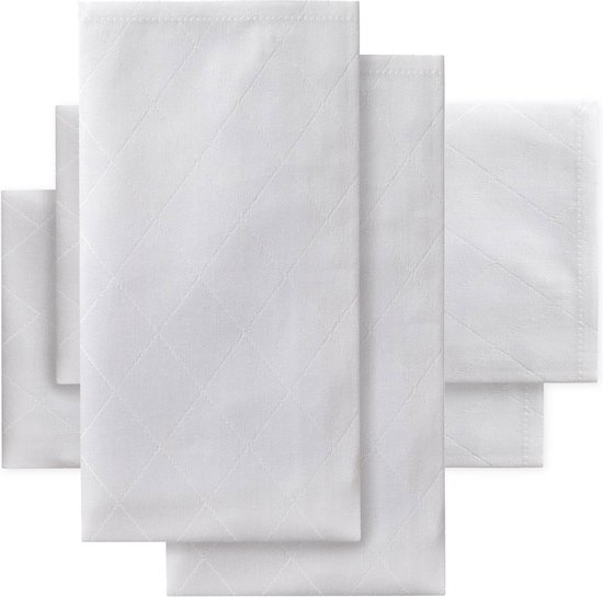 Servet 40 x 48 cm airlaid wit bestekvouw (2006433), Neutraal | Tafelaankleding