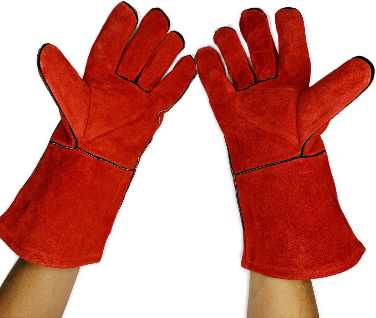 3 BMT 3BMT Ovenhandschoenen 2 stuks Vuurvaste Hittebestendige Handschoenen voor Openhaard Houtkachel en BBQ