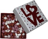 Valentijn muziek doosje gevuld met dextrose hartjes - 250 gram snoep - Cadeautje voor hem / haar - Valentijnsdag - Versiering - Decoratie - Moederdag