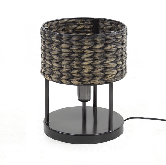 Tafellamp tower Waterhyacint | 1 lichts | zwart nikkel | 26x26x33 cm | industrieel design | bureaulamp / woonkamer | sfeerverlichting