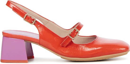 Hispanitas Dames Pumps / Damesschoenen - Leer - hoogte 5 cm - HV243318 - Rood - Maat 39