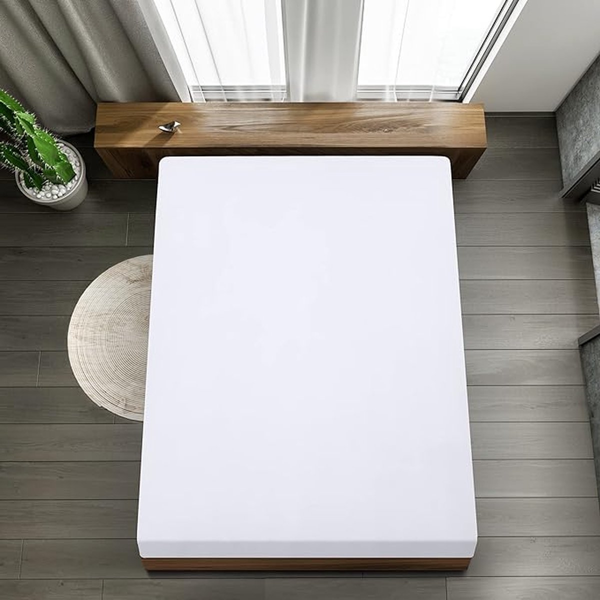 soft cotton hoeslaken, 100% katoen, Cotton Soft - Anti-allergie \ Bijzonder ademend, resistent, huidvriendelijk150 x 200 cm