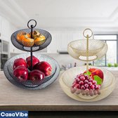 CasaVibe Fruit Etagère 3 lagen - Fruitmand - Fruitschaal - Groentemand - Opberger -