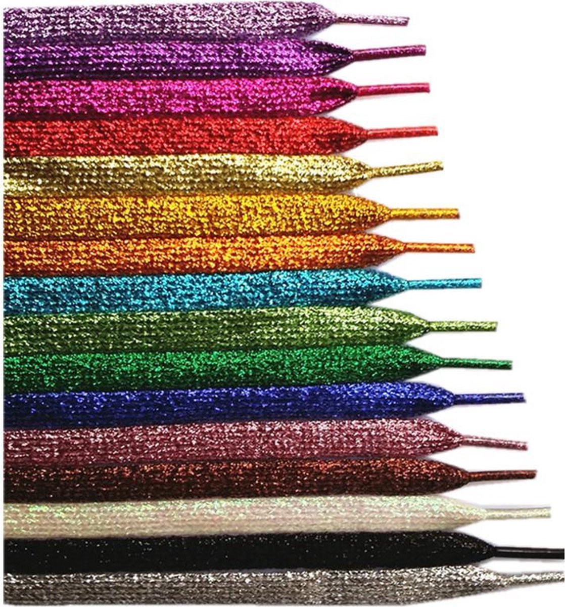 New Age Devi - Stralende Schoenveters - 110cm - Roze - Voor Sneakers en Plat Schoeisel