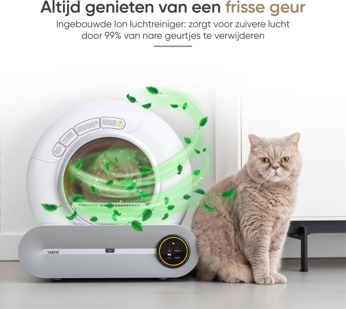 Nuvona Zelfreinigende Kattenbak - XXL thumbnail 3