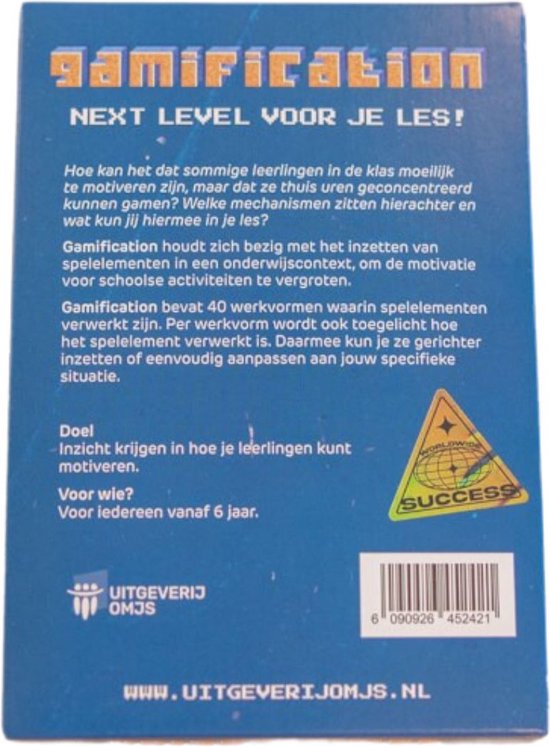 Gamification: next level voor je les! Educatieve spellen voor motivatie - 40 werkvormen met spelelementen - Gamificatie Basis- en voortgezet onderwijs - Kaartspel educatie - Gamify de les