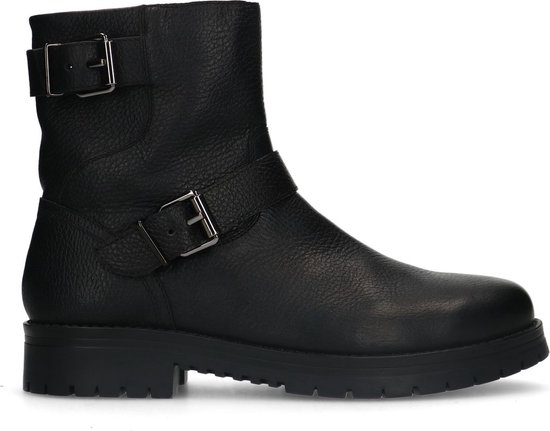 Sacha - Homme - Boots en cuir noir à boucles - Taille 44