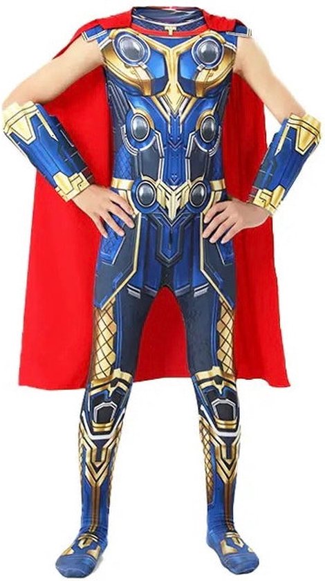 Superheldendroom - Thor met cape - Jaar) - Verkleedkleding - Superheldenpak