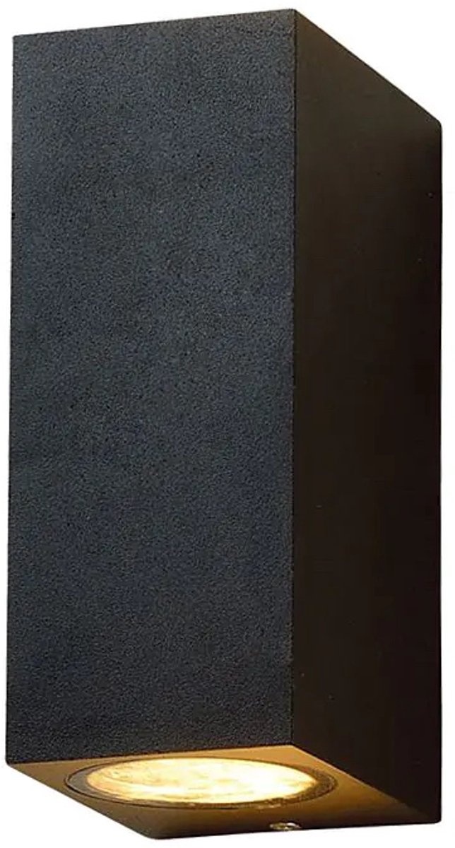 Wandlamp zwart - wandarmatuur voor buiten - 2 x GU10 - IP44 - modern design