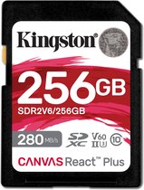 256GB Canvas React Plus SDXC UHS-II 280R/150W U3 V60 for Full HD/4K
