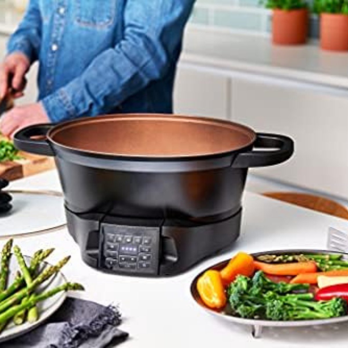 Slowcooker met Timer - Slowcooker Elektrisch - Slowcooker 6 5 Liter - Slowcooker met Timer 4 Personen – foto 3