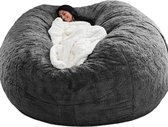 Bol.com Zitzak Bean Bag XXL-zitzak wollig behaaglijk zitzak stoelovertrek voor volwassenen (zonder vulling) wasbaar 150 x 75 cm ... aanbieding