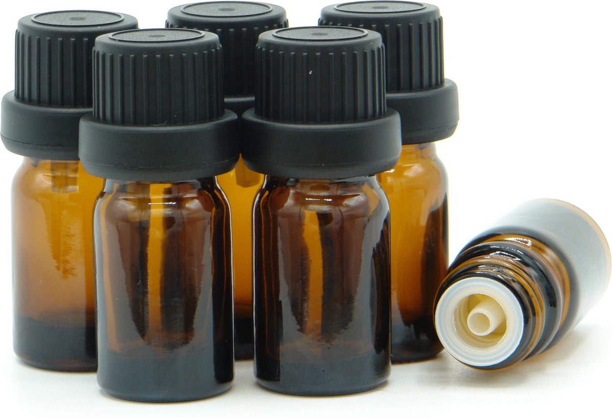 Druppelflesjes 5ml - 10 stuks - Lege Druppelflesjes Glas met Druppelaar - Garantiesluiting