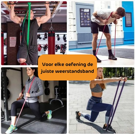 Weerstandsband Groen Extra Sterk 50KG Resistance band Fitness elastiek . bol