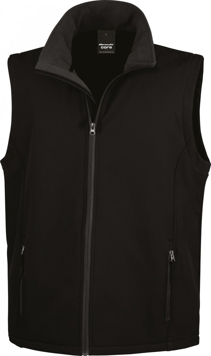 Result Printable Soft Shell Bodywarmer RT232 - Black/Black - L