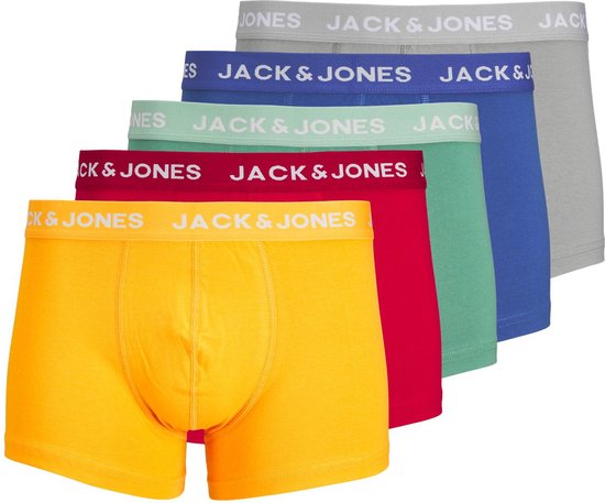 JACK&JONES ADDITIONALS JACLARRY SOLID TRUNKS 5 PACK Heren Onderbroek - Maat XL