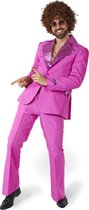 Costume Disco Suitmeister - Costume Saturday Night Fever - Comprend une veste et un pantalon évasé - Rose - Taille : 2XL