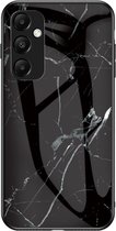 Coverup Marble Glass Back Cover - Geschikt voor Samsung Galaxy A35 Hoesje - Zwart