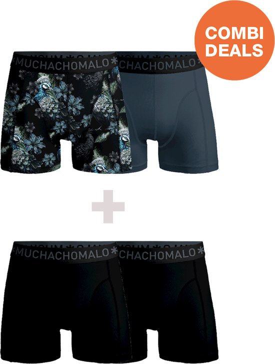 MuchachoMalo 4Pack COTTON SOLID Heren Boxershorts